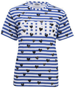 Sonia Rykiel Sonia by Women's Stripe and Heart Print TShirt - Multi
