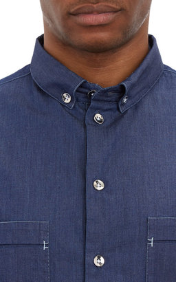 Armani Collezioni Double Chest-Pocket Chambray Shirt