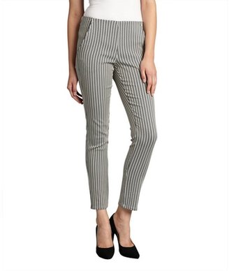 Waverly Grey navy and white windowpane checked side zip stretch pants