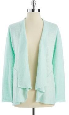 Eileen Fisher PLUS Plus Shaped Open Front Cardigan