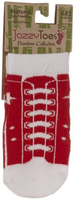 Jazzy Toes Rayon Collection High Top Sneakers Sock Set - Red-12-24M