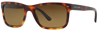 Giorgio Armani 0AR8028 Rectangular Sunglasses, Havana