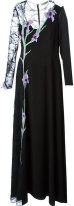 Nina Ricci floral embroidered gown