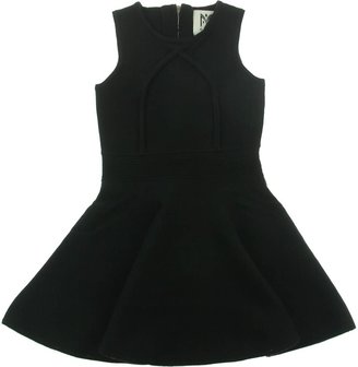 Milly Minis Girls Black Pleated Flare Dress