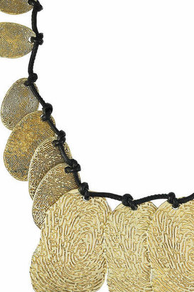 Saint Laurent Gold-plated Fingerprint Charm Necklace