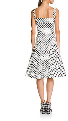 Dolce & Gabbana Poplin Dot-Print Dress