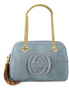 Gucci Soho Blue Denim Shoulder Bag