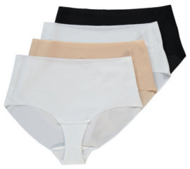 George 4 Pack No VPL Full Briefs - Nude