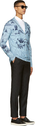 Alexander McQueen Blue Paisley & Floral Sweater