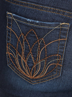 Torrid Denim Slim Boot Jean - Dark Wash Wash with Embroidered Lotus
