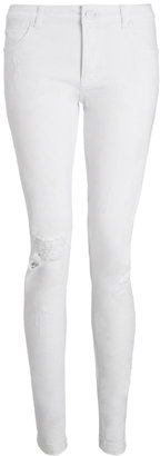 Whistles Distressed White Skinny Jeans