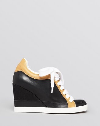 See by Chloe Lace Up Wedge Sneakers - Gondola