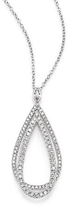 Kwiat Echo Diamond & 18K White Gold Teardrop Pendant Necklace