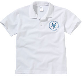 St Vincent's Catholic Primary School Polo Shirt, White