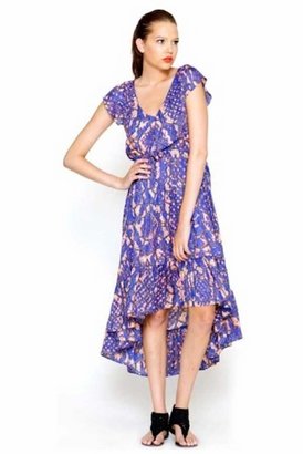 T-Bags LosAngeles T Bags Serafina Asymmetrical Dress in Violet Print