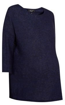 New Look Maternity Navy Fine Ribbed Knit Top