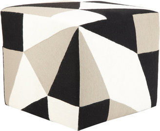 Judy Ross Geometric-Pattern Knit Ottoman Cube