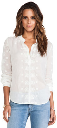 Velvet by Graham & Spencer Blanche Embroidered Cotton Voile Top
