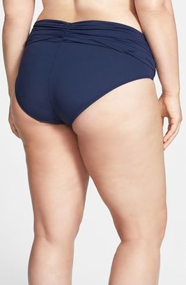La Blanca Shirred Hipster Bikini Bottoms (Plus Size)