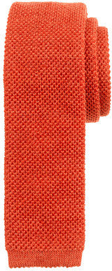 J.Crew Wool knit tie in tangerine