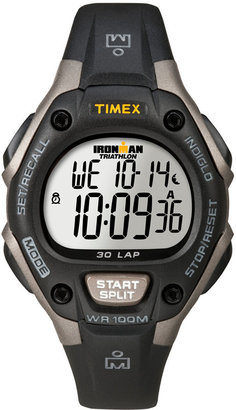 Timex Watch, Women's Digital Ironman 30 Lap Black Resin Strap 34mm T5E961UM