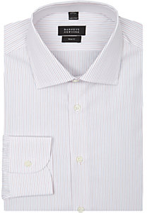 Barneys New York Men's Fine-Stripe Slim Shirt-RED