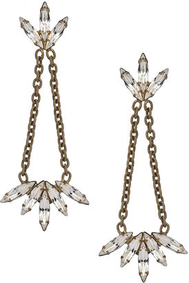 Elizabeth Cole Navette Cluster Drop Earrings