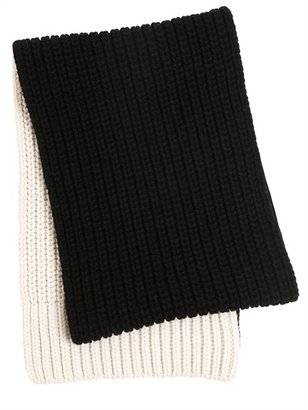 Kris Van Assche Colour Blocked Merino Wool Ribbed Knit