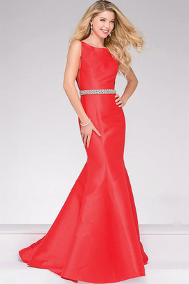 Jovani Mermaid Embellished Belt Prom Dress 49216