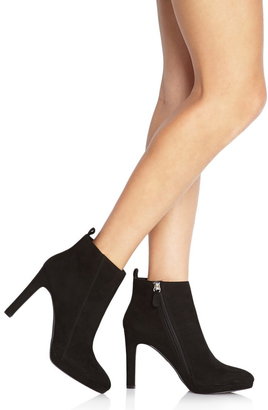 Forever 21 Faux Suede Heeled Booties