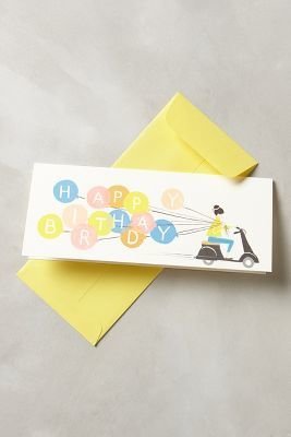 Anthropologie Rifle Paper Co. Birthday Balloons Card