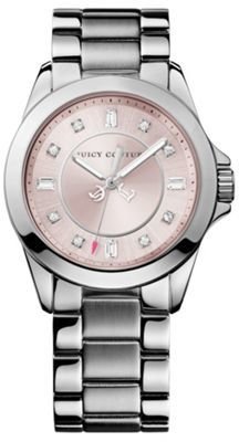 Juicy Couture Ladies gunmetal diamante wrist watch