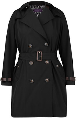 Violeta BY MANGO Belted Cuff Trench Coat, Black