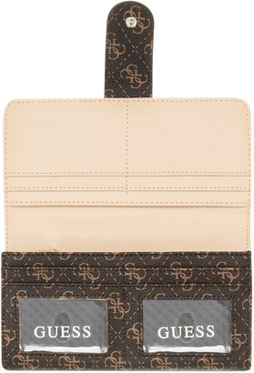 GUESS Confidential Logo File Clutch Wallet