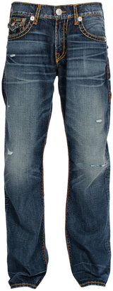 True Religion Ricky Straight Leg Dark Blue Stonewashed Jeans