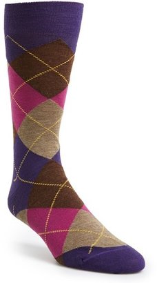 Lorenzo Uomo Argyle Merino Wool Blend Socks (3 for $30)