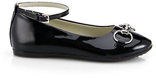 Gucci Girl's Charlotte Patent Leather Ballet Flats