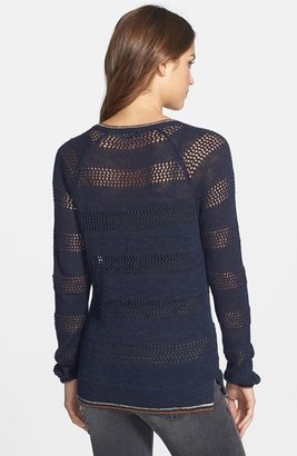 Lucky Brand 'Carmine' Open Weave Cardigan (Online Only)