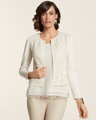 Chico's Cut-Out Lace Jacket
