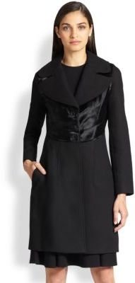 Diane von Furstenberg Wool & Calf Hair Coat