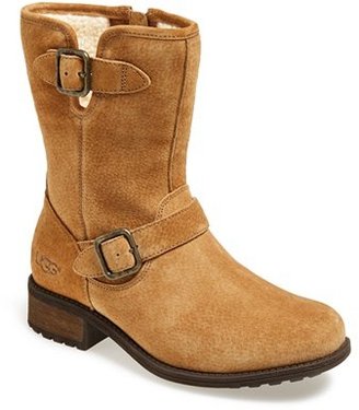 UGG 'Chaney' Water Resistant Suede Moto Boot (Women) - ShopStyle