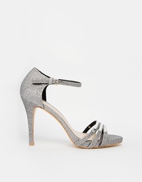 Miss KG Sabrina Barely There Heeled Sandals - Silver