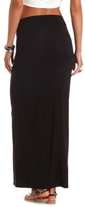 Charlotte Russe Side-Ruched Knit Maxi Skirt