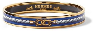Hermes Luxe Vintage Finds Enamel Rope Narrow Bangle