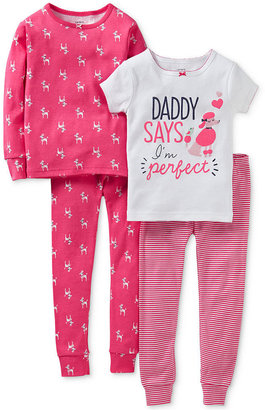 Carter's Girls' or Little Girls' 4-Piece Daddy Says I'm Perfect Pajamas