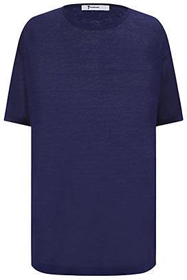 Alexander Wang T by Linen-Blend Short Sleeve T-Shirt