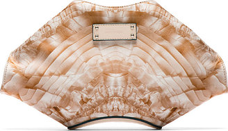 Alexander McQueen Blush Lace & Ruffle De Manta Small Clutch