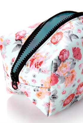Forever 21 LOVE & BEAUTY Romantic Rose Midsize Cosmetic Bag