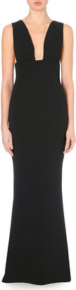 Stella McCartney Plunge-Neck Stretch-Crepe Gown - for Women