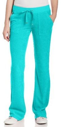 Juicy Couture Women's Solid Micro Terry Bootcut Pant